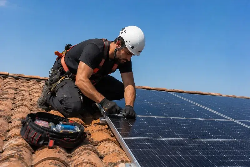 Maintenance et monitoring de panneaux solaires à Castelnau-de-Montmiral